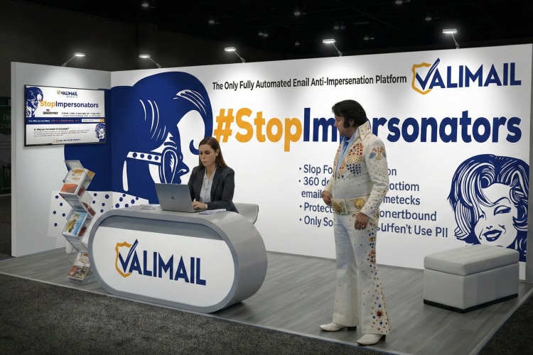 Valimail “Stop Impersonators” Trade Show Booth